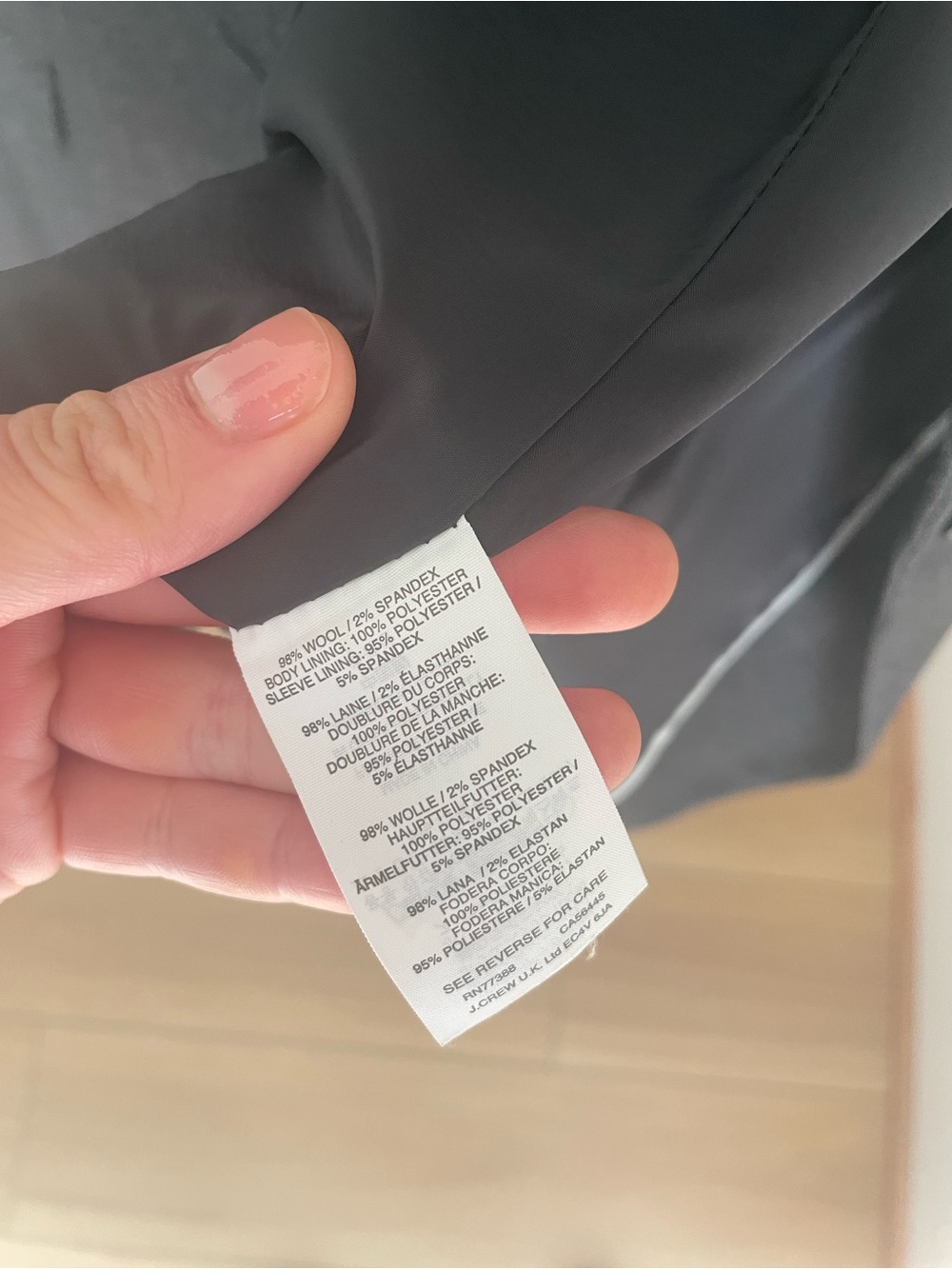 J. Crew Dark Charcoal Gray Single-Button Blazer - Picture 4 of 8